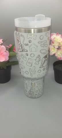 German Shepard Dog, dog mom 40oz Double Wall Insulated Tumbler with Handles Gift for mom, Granny, sister, Niece