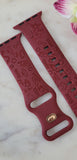 Engraved German Shepard Design for Apple Watch Silicone Sports Band/Strap  38mm/40mm/41mm/42mm/44mm/45mm/46mm/49mm Boho