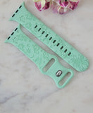 Engraved Butterflies Butterfly Gift Design for Apple Watch Silicone Sports Band/Strap  38mm/40mm/41mm/42mm/44mm/45mm/46mm/49mm Garden Boho