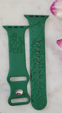 Engraved Frog, mushroom Gift for Apple Watch Silicone Sports Band/Strap  38mm/40mm/41mm/42mm/44mm/45mm/46mm/49mm