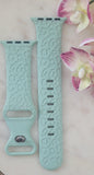 Engraved Leoprd print Gift for Apple Watch Silicone Sports Band/Strap  38mm/40mm/41mm/42mm/44mm/45mm/46mm/49mm