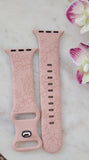Engraved Cherry Blossoms, flowers Gift Design for Apple Watch Silicone Sports Band/Strap  38mm/40mm/41mm/42mm/44mm/45mm/46mm/49mm