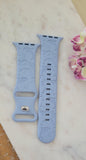 Engraved Dolphins, Ocean, Sea Gift Design for Apple Watch Silicone Sports Band/Strap  38mm/40mm/41mm/42mm/44mm/45mm/46mm/49mm