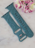 Engraved Snake, Boho Gift Design for Apple Watch Silicone Sports Band/Strap  38mm/40mm/41mm/42mm/44mm/45mm/46mm/49mm