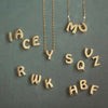 14k Solid Gold Initial Necklace, Letter Necklace, Gold Letter Necklace, Balloon Necklace , Mothers Day Gift, 3D Bubble Letter Necklace
