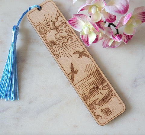 Ocean, Travel, Beach Wooden Personalized Bookmark, Gifts For Teacher, Gifts For Readers, Gift For Women, mom, sister, aunty,cousin