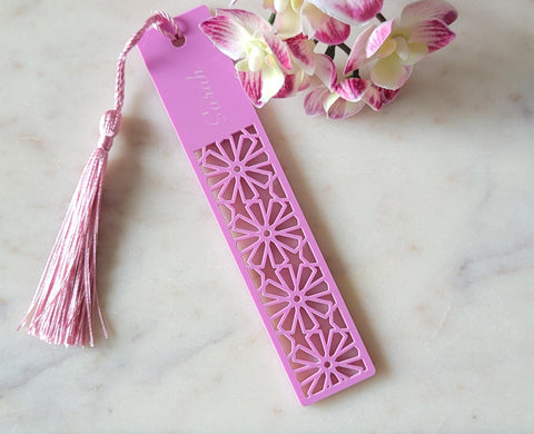 Fantasy bookmark, nature, leaves, bookmark acrylic or wood, Custom Engraved Made from Acrylic Over 30 colours