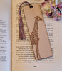 Giraffe African Safari, South African nature custom book Wooden Personalized Bookmark, Custom wood Bookmark, Reader gift, Women gift