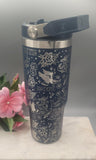 Old School Tattoo, boho, tattoos tumbler, Laser Engraved 30oz Double Wall Insulated Tumbler