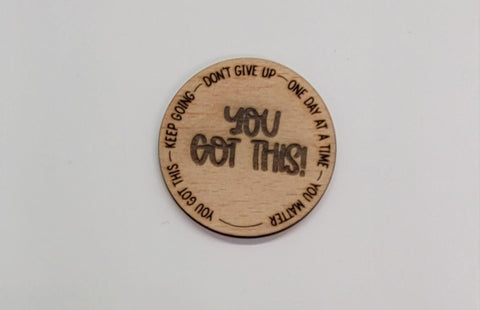 Wooden Pocket hug token You Got This  Inspiration, thinking of you, Pick Me Up Gift, Motivation, Friendship