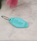 Personalised Keychain motel style acrylic Keyring / name Keychain name made from acrylic  silhouette Choose your colour