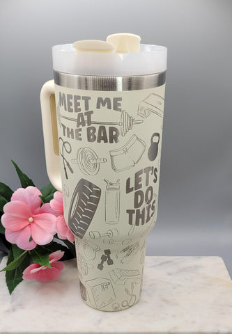 40oz Gym Tumbler  Exercise Water Bottle, Fitness Motivational Cup, Large Stainless Steel Travel Mug, Keep Fit Hydration Gym Water Bottle