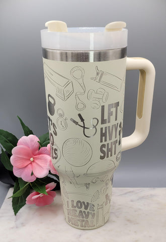 40oz Gym Tumbler  Exercise Water Bottle, Fitness Motivational Cup, Large Stainless Steel Travel Mug, Keep Fit Hydration Gym Water Bottle
