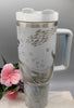 Humpback whales tumbler, Ocean theme 40oz Double Wall Insulated Tumbler with Handles Gift for mom, Granny, sister, Niece