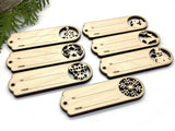 Personalized Wooden Christmas Gift Tag Custom Engraved Holiday Name Tag, Rustic Xmas Present Label, Stocking Tag Ornament Christmas Name tag
