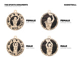 Personalized Basketball  Ornament  Custom Wood Sports Keepsake, Athlete Gift, Coach Gift Team Gift Sports Fan Christmas Ornament Basketball