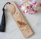 Howling wolf, Adventure Wooden Personalized Bookmark, Gifts For Teacher, Wooden Bookmark, Gifts For Readers, Gift For dad mom sister aunty