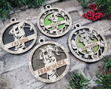 Personalized Golf Ornament  Custom Wood Sports Keepsake, Athlete Gift, Coach Gift, Team Gift, Sports Fan Christmas Ornament Golf