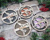 Personalized Gymnastics Ornament  Custom Wood Sports Keepsake, Athlete Gift, Coach Gift, Team Gift Sports Fan Christmas Ornament Gymnastics