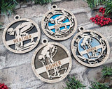 Personalized Swimming Ornament  Custom Wood Sports Keepsake, Athlete Gift, Coach Gift, Team Gift, Sports Fan Christmas Ornament Swimming