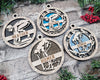 Personalized Swimming Ornament  Custom Wood Sports Keepsake, Athlete Gift, Coach Gift, Team Gift, Sports Fan Christmas Ornament Swimming