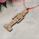Personalized Nut Cracker Christmas Ornament, wood or Acrylic Choose your colour