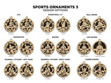 Personalized Wood Sport Ornament  Custom Wood Sports Keepsake, Athlete Gift, Coach Gift Team Gift Sports Fan Christmas Ornament