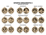 Personalized Wood Sport Ornament  Custom Wood Sports Keepsake, Athlete Gift, Coach Gift Team Gift Sports Fan Christmas Ornament