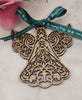 Fairy Angel Christmas Ornament  Wood or Acrylic, Custom Color, Magical Holiday Decor Angel Christmas ornament, Fairy Christmas Ornament