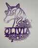 Personalized Unicorn Christmas Ornament Gift Tag Custom Name Acrylic or Wood Holiday Decor Stocking Tag Xmas Gift Keepsake Tree Decoration
