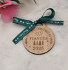 Fiance Homemade Wooden Christmas Bauble  Personalized Ornament, Rustic Holiday Tree Decoration, Engraved Gift, Eco Friendly Xmas Decor