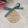 Parents to Be Homemade Wooden Christmas Bauble  Personalized Ornament, Rustic Holiday Tree Decoration, Custom Engraved Gift, Eco Friendly