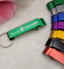 Here for the Beer Bottle Opener Keyring  Custom Engraved University Student Gift Unique Graduation Present, Practical Dorm Accessory