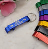 Personalised Bottle Opener Keyring  Custom Engraved University Student Gift Unique Graduation Present, Practical Dorm Accessory Beer Bottle