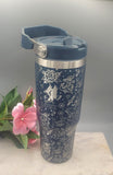 Old School Tattoo, boho, tattoos tumbler, Laser Engraved 30oz Double Wall Insulated Tumbler