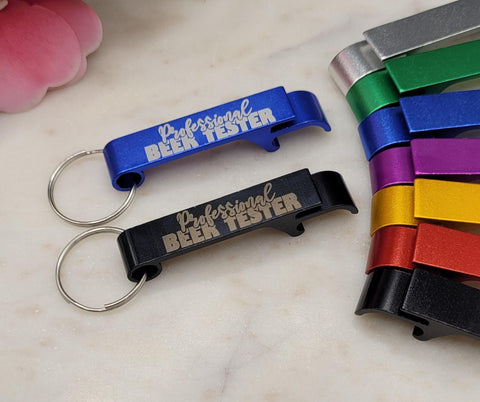 Professional beer taster Bottle Opener Keyring  Custom Engraved University Student Gift Unique Graduation Present, Practical Dorm Accessory