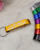 Custom honey bee Bottle Opener Keyring  Graduation gift