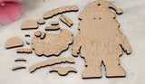 DIY Paint Your Own Christmas Santa Kit  Wooden Ornament Craft Set for Kids & Adults, Holiday DIY Activity, Unfinished Wood No Paint or Glue