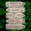 DIY Paint Your Own Safari Jungle Wooden Wall Plaque Craft Set for Kids & Adults, Welcome to the Jungle Animal Activity, Safari Party Decor