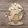 DIY Paint Your Own Mushroom House DIY Paint Kit  Gnome Sweet Gnome Craft | Paint Your Own Standing Mushroom Blank Personalize Your Own