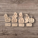 DIY Paint Your Own wooden Halloween Ghosts Standing Halloween Ghosts Halloween Shelf Sitter Standing Sign mantle Decor, Trick or Treat
