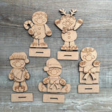DIY Paint Your Own Gingerbread man DIY Paint Kit  Christmas Craft | Paint Your Own Standing Gingerbread man Blank Personalize Your Own