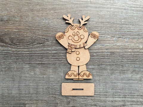DIY Paint Your Own Gingerbread man DIY Paint Kit  Christmas Craft | Paint Your Own Standing Gingerbread man Blank Personalize Your Own