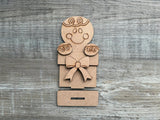 DIY Paint Your Own Gingerbread man DIY Paint Kit  Christmas Craft | Paint Your Own Standing Gingerbread man Blank Personalize Your Own