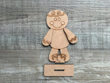 DIY Paint Your Own Gingerbread man DIY Paint Kit  Christmas Craft | Paint Your Own Standing Gingerbread man Blank Personalize Your Own