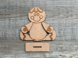 DIY Paint Your Own Gingerbread man DIY Paint Kit  Christmas Craft | Paint Your Own Standing Gingerbread man Blank Personalize Your Own