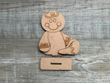 DIY Paint Your Own Gingerbread man DIY Paint Kit  Christmas Craft | Paint Your Own Standing Gingerbread man Blank Personalize Your Own