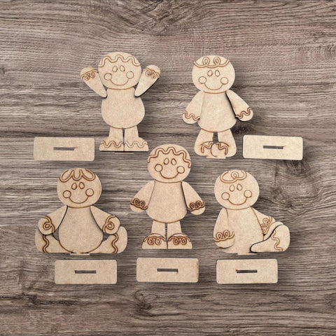 DIY Paint Your Own Gingerbread man DIY Paint Kit  Christmas Craft | Paint Your Own Standing Gingerbread man Blank Personalize Your Own