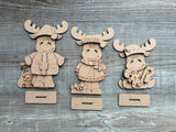 DIY Paint Your Own Christmas Moose DIY Paint Kit  Christmas Craft | Paint Your Own Standing Christmas Moose Blank Personalize Your Own