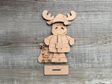 DIY Paint Your Own Christmas Moose DIY Paint Kit  Christmas Craft | Paint Your Own Standing Christmas Moose Blank Personalize Your Own